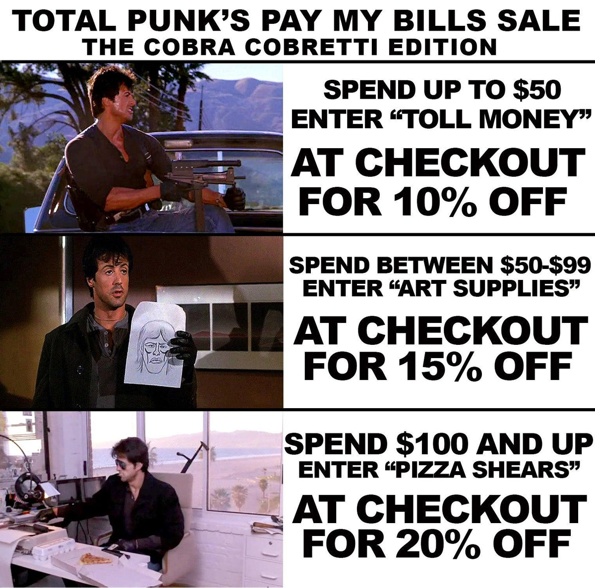 TOTAL PUNK PAY MY BILLS SALE