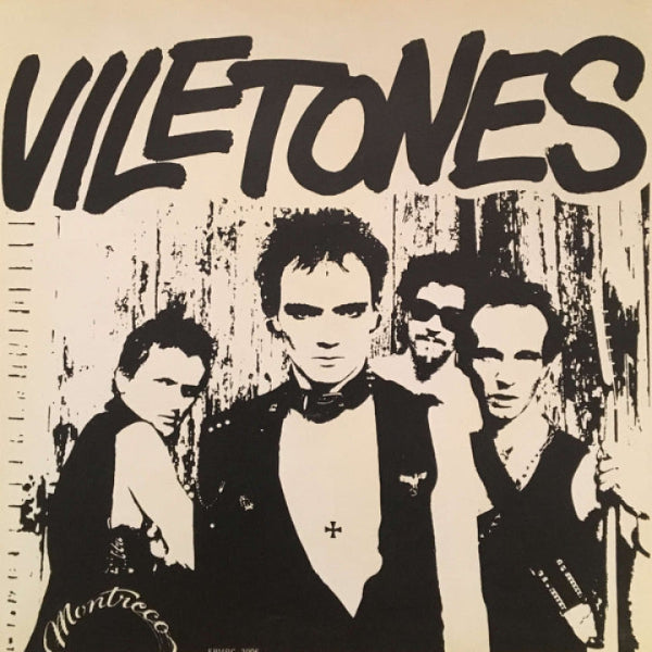 Album cover with 'Viletones' text and black and white portrait of four individuals.