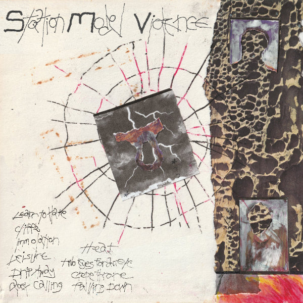 Artistic album cover with abstract designs and text