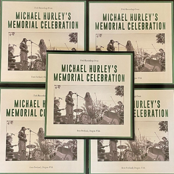 Cover of 'Michael Hurley's Memorial Celebration' with black and white images of a band performing.