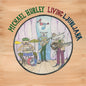 Album cover with cartoon animals playing music on a wooden background