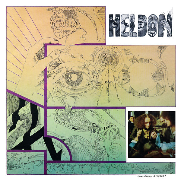 Album cover with artistic designs and text 'HELDOR' on a beige background