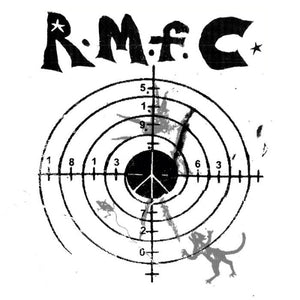 Black and white target with 'R.M.F.C.' text on a white background