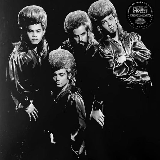 Black and white album cover art featuring four people with large bouffant hairstyles wearing shiny satin jackets, with a circular 'Reissue Special' label in the top right corner.