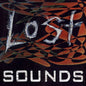 A swirled black and orange checker with the word Lost scrawed over the top and the word sounds in a bold font below