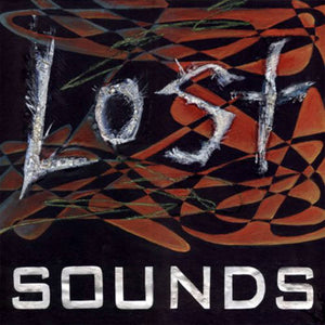 A swirled black and orange checker with the word Lost scrawed over the top and the word sounds in a bold font below
