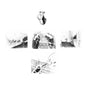 A black and white sketch-style collage on a white background, featuring a small vase at the top center and four smaller monochrome scenes arranged around it.