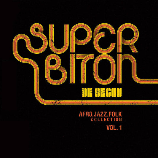 Album cover with 'Super Biton' text and 'Afro.Jazz.Folk Collection Vol. 1' on a black background