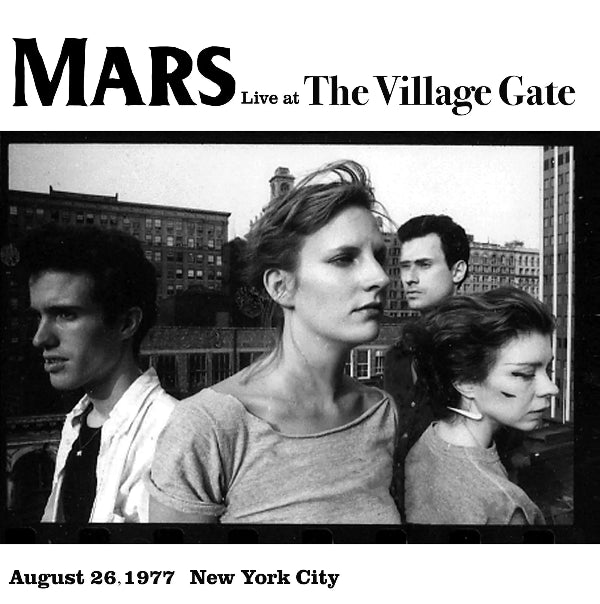 Album cover with text 'MARS Live at The Village Gate' and a black and white photo of four people.