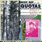 A collage featuring trees, patterns, and a picture of the artist