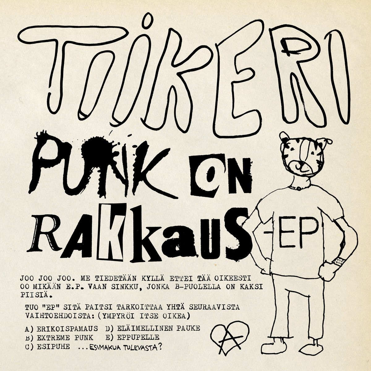 TIIKERI - Punk on Rakkaus 7" - TOTAL PUNK7"General SpeechTOTAL PUNK